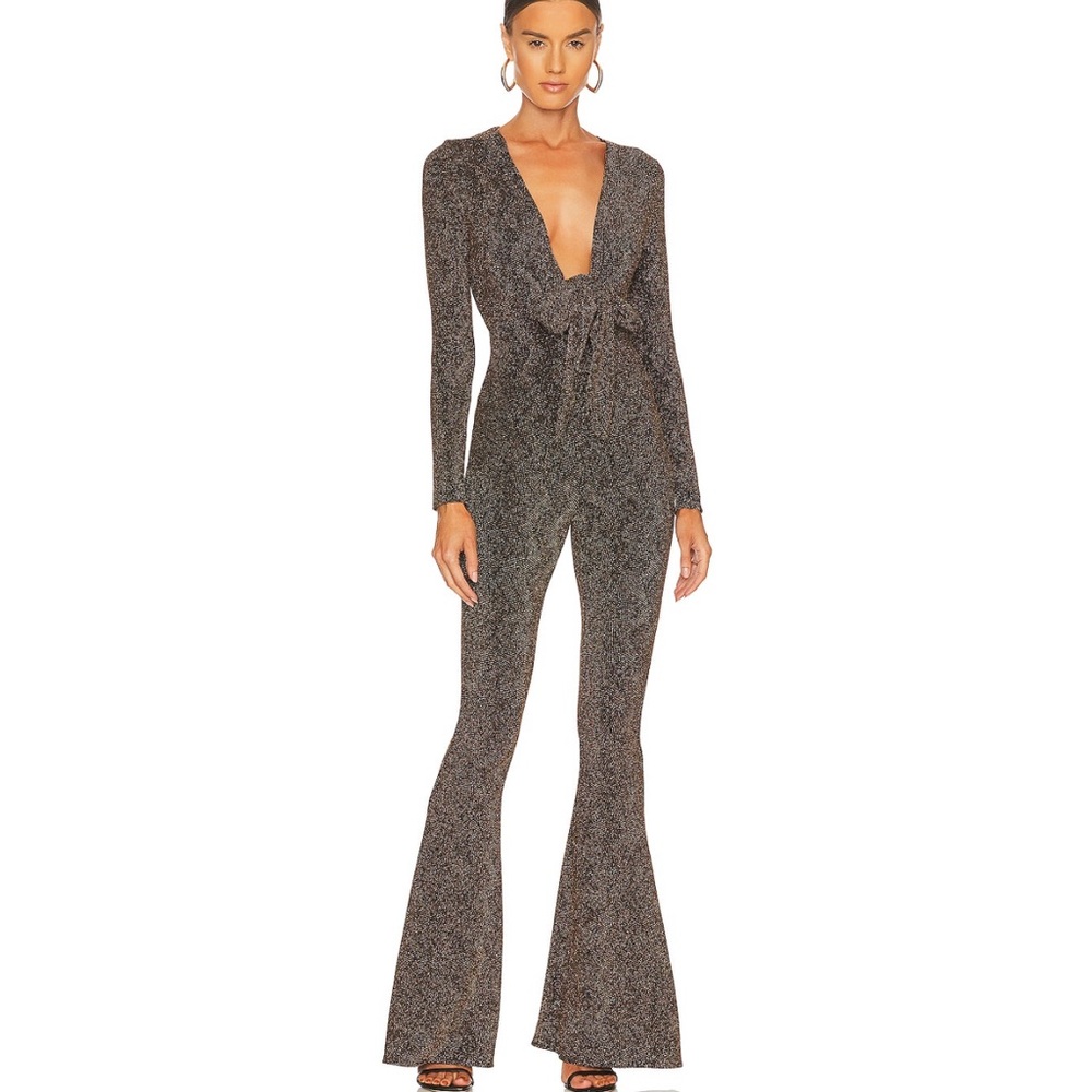 Show Me Your MuMu Shimmering Black Jumpsuit